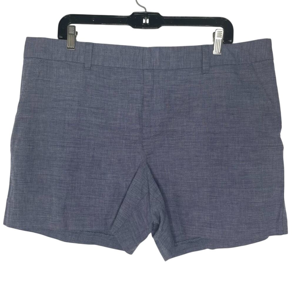 Tommy Hilfiger Women’s Shorts 16 Blue Chambray Tailored Preppy 5.5 " Resort